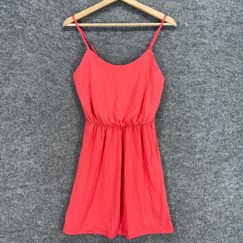 Old Navy Dress Women XS Pink Sheath Midi Sleeveless Elastic Waist Rayon Casual